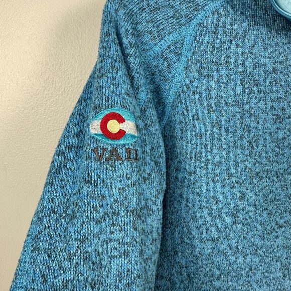 Patagonia Womens Better Sweater 1/4 Pullover Sweatshirt XS Vail Colorado Blue - Picture 3 of 4